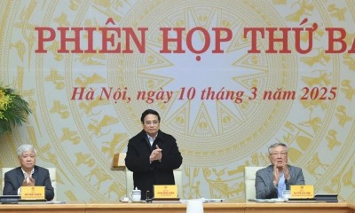 Thủ tướng Phạm Minh Chính chủ trì Phiên họp thứ ba của Ban Chỉ đạo. (Ảnh: TRẦN HẢI)