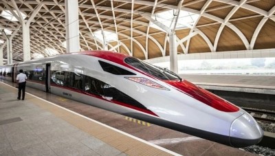 Tàu cao tốc Indonesia nối giữa Jakarta và Bandung. Ảnh: CGTN