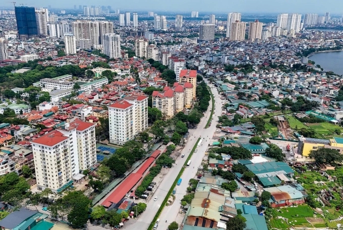 Đường Vành đai 2,5 đoạn Đầm Hồng (địa bàn quận Hoàng Mai cũ) đã hoàn thành đưa vào sử dụng. Ảnh: Hoàng Phong