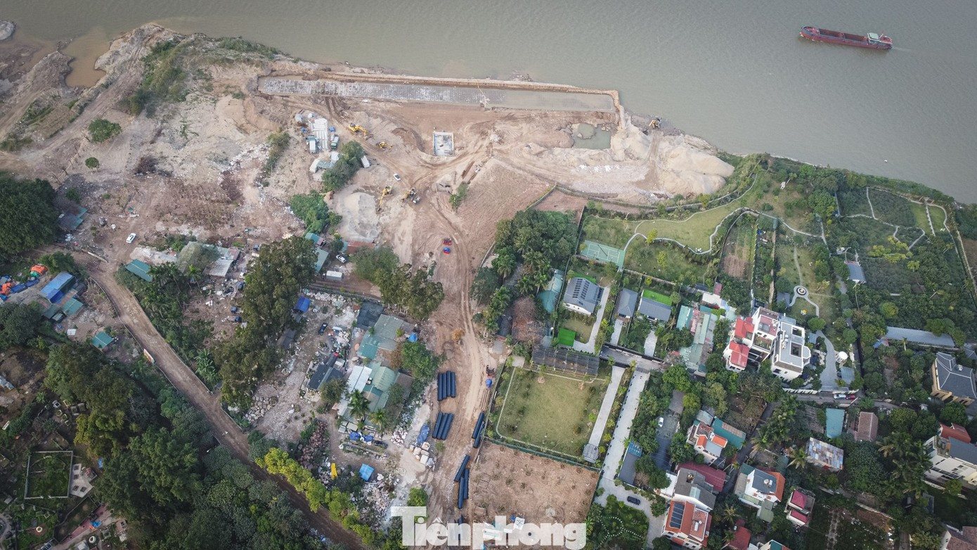 Khu vực xây dựng cống thoát nước.